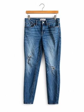 Madewell Skinny Skinny Distressed Jeans Size 28 Light Wash Stretch Denim
